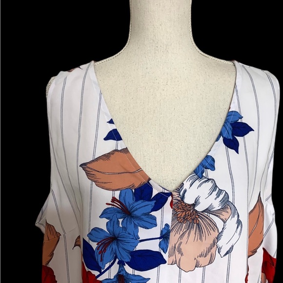 NWT   LIZ CLAIBORNE CAREER       SLEEVELESS FLORAL PRINT TOP   2X PLUS - Picture 10 of 10